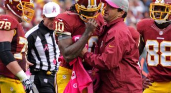 Robert Griffin III Practices, Still Not Cleared to Play for Redskins