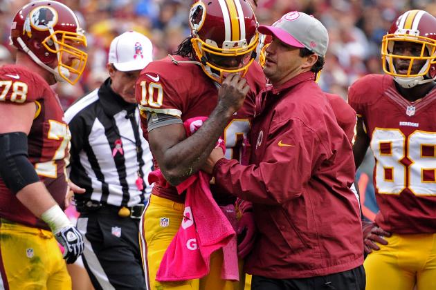 Robert Griffin III Practices, Still Not Cleared to Play for Redskins