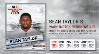 Sean Taylor Will be in Madden 25 as Top 25 Player in Madden History