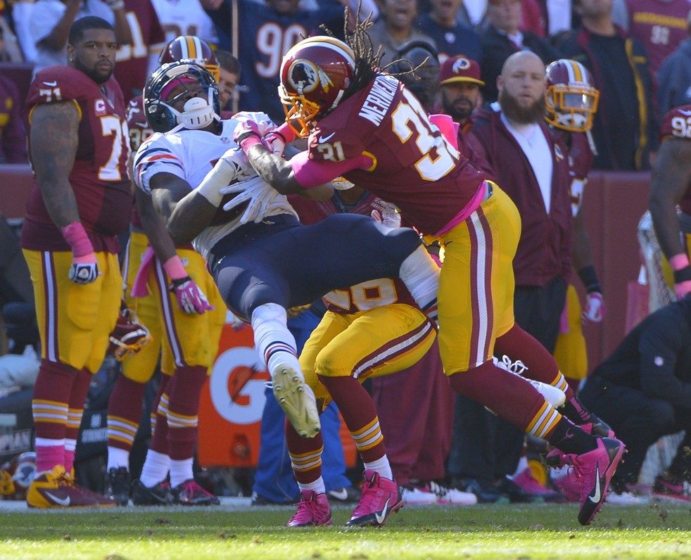 Brandon Meriweather Suspended two Games for Illegal Hits