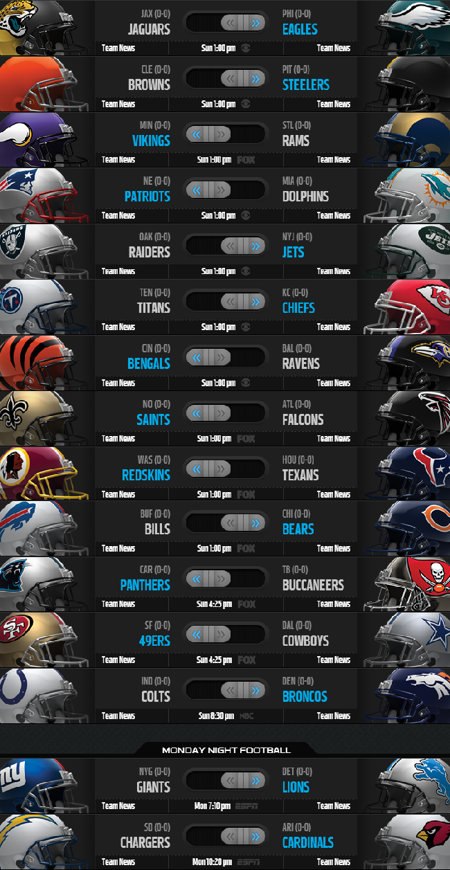 NFL Weekly Picks - Week 1