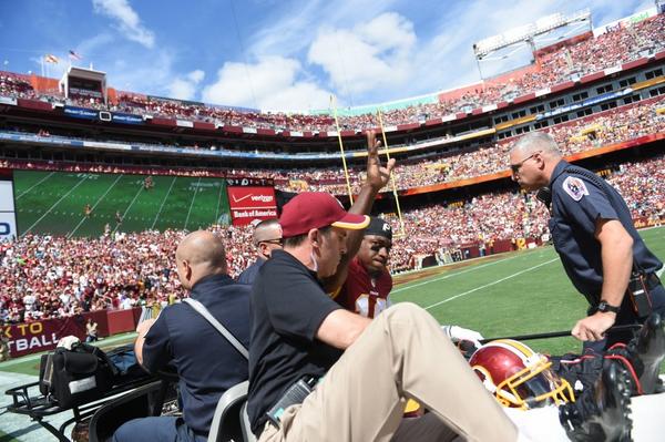 Robert Griffin III Dislocates his Ankle in Redskins vs Jags Game