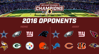 Redskins 2016 Opponents List