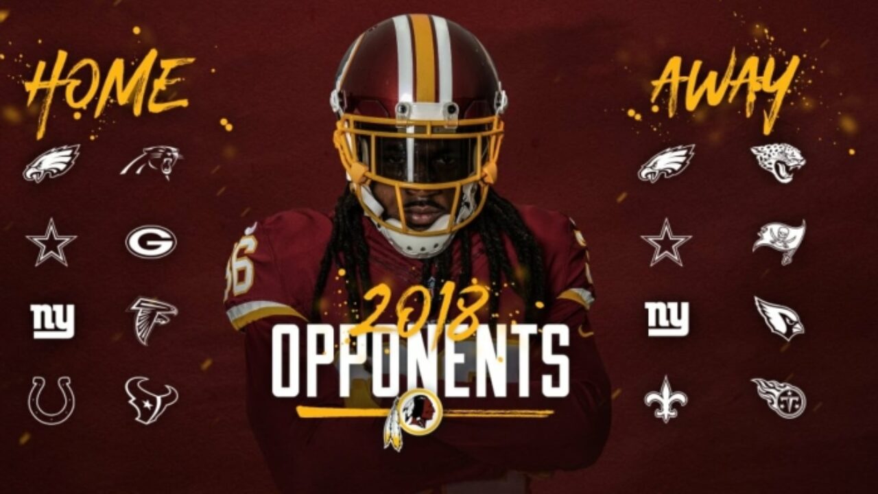 Washington Redskins 2018 opponents list, home and away