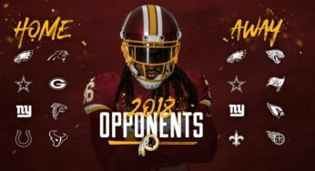 Washington Redskins 2018 opponents list