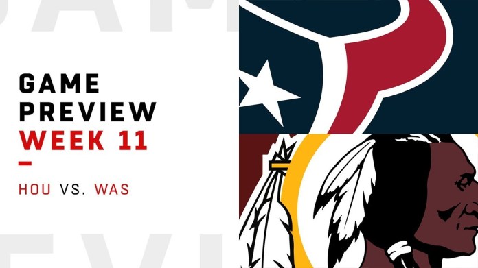HTTR4LIFE Pre-Game Report - Redskins vs Texans Week 11
